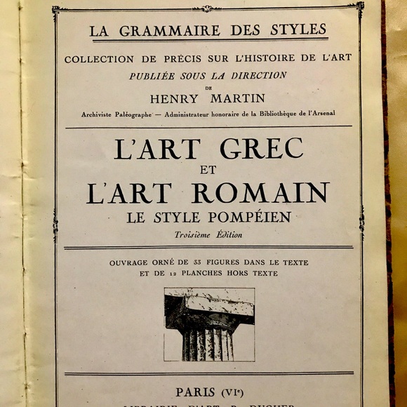 L'Art Grec Et L' Art Romain - Le Style Pompeien